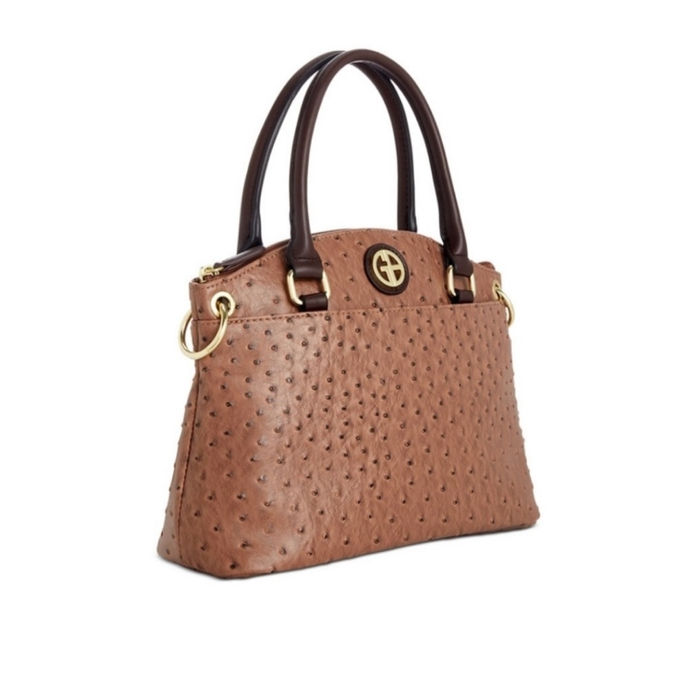 NWT GIANI BERNINI Faux Ostrich Satchel